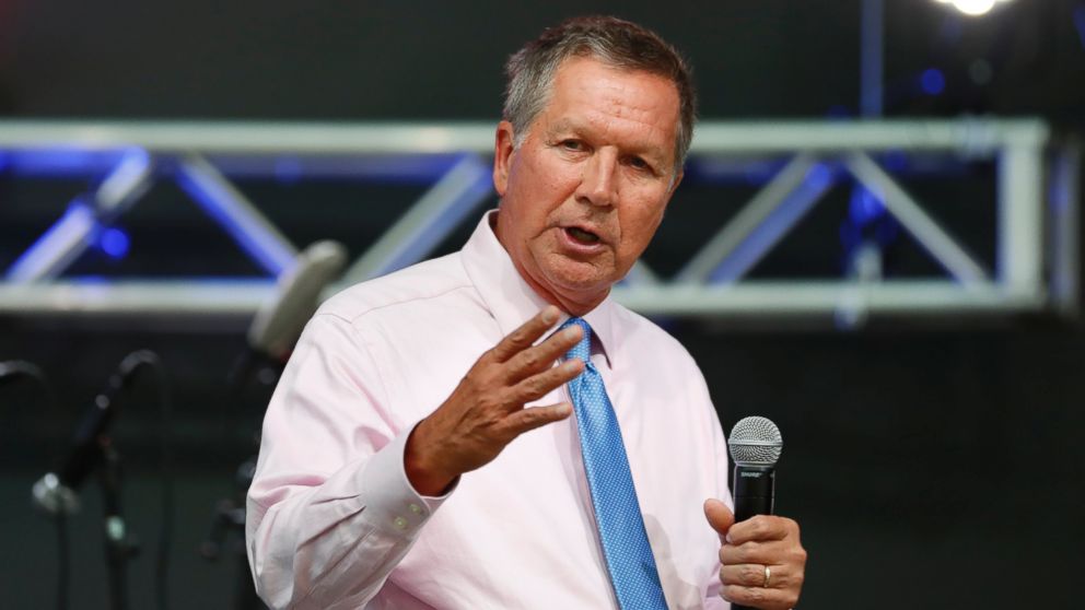 Ohio Gov. John Kasich speaks at the The Rock and Roll Hall of Fame and Museum on July 19, 2016, in Cleveland, during the second day of the Republican convention. 
