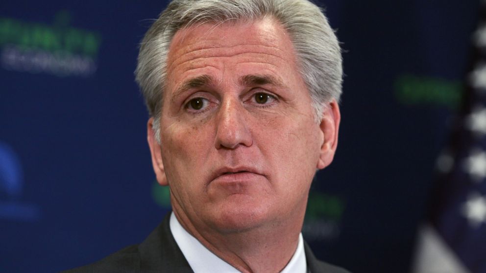 House Majority Leader Kevin McCarthy of Calif. participates in a news conference on Capitol Hill in Washington, March 24, 2015.