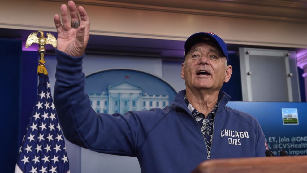 Actor Bill Murray Crashes White House Press Briefing