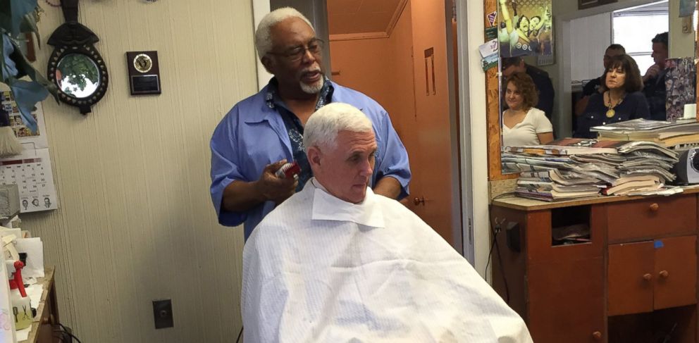 Pence Stops For Haircut From Barber Who Doesn T Recognize Him Abc News
