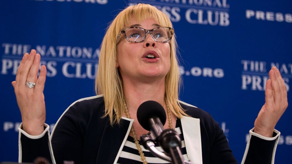 Actress and pay equity advocate Patricia Arquette speaks during a National Press Club Newsmaker news conference, on Equal Pay Day, April 12, 2016, in Washington, D.C.