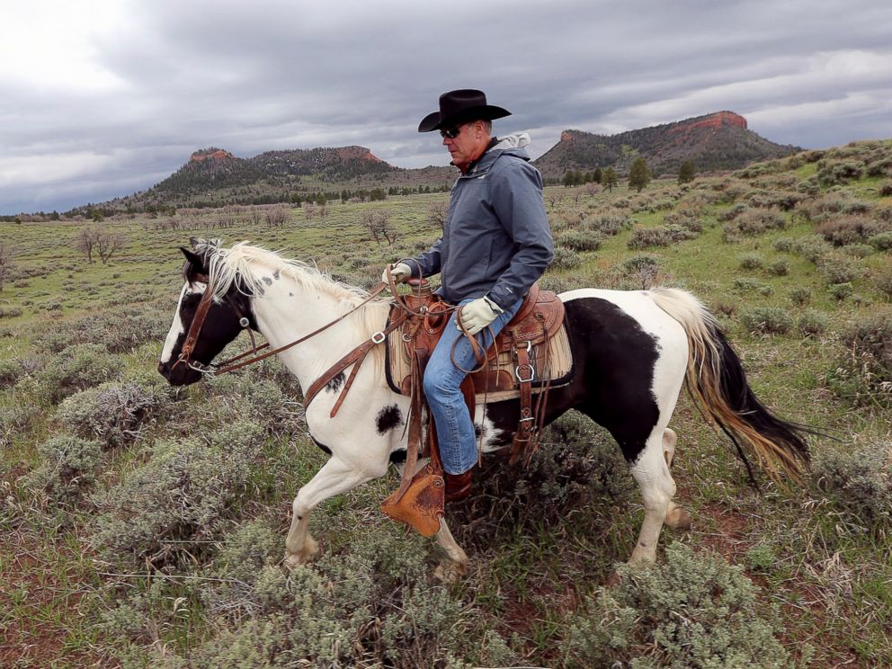 In this May 9, 2017, file photo, Interior Secretary Ryan Zinke rides a horse in the new Bears Ears National Monument near Blanding, Utah.