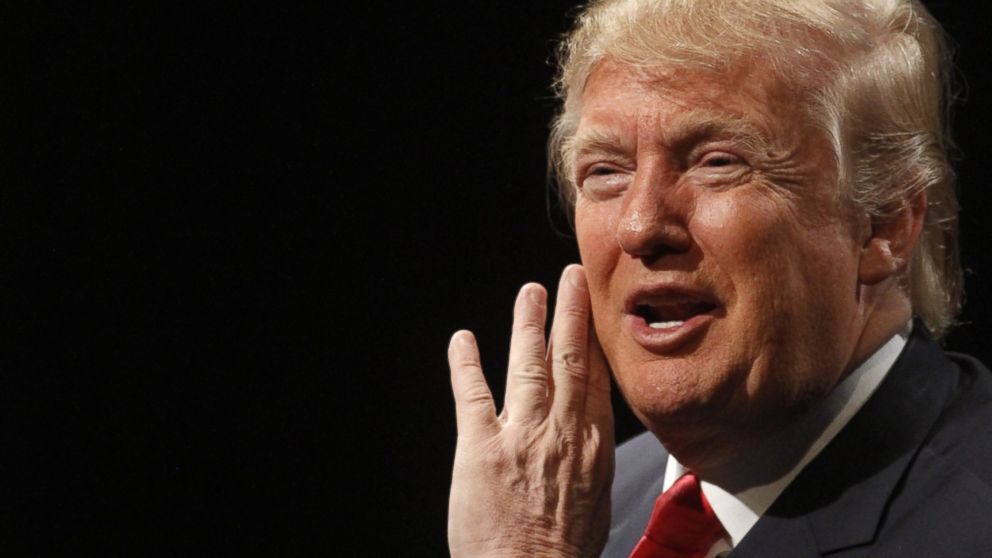 Republican presidential candidate Donald Trump speaks during the WHO-HD Iowa Forums at the Des Moines Area Community College Newton Campus, Thursday, Nov. 19, 2015, in Newton, Iowa. 
