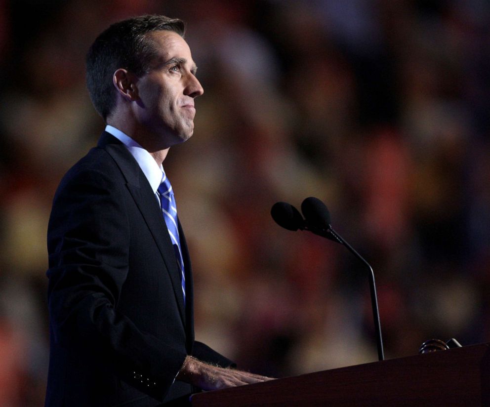 PHOTO: Delaware Attorney General Beau Biden, son of Democratic vice presidential candidate, Sen. Joe Biden, D-Del., introduces his father at the Democratic National Convention in Denver, Aug. 27, 2008.
