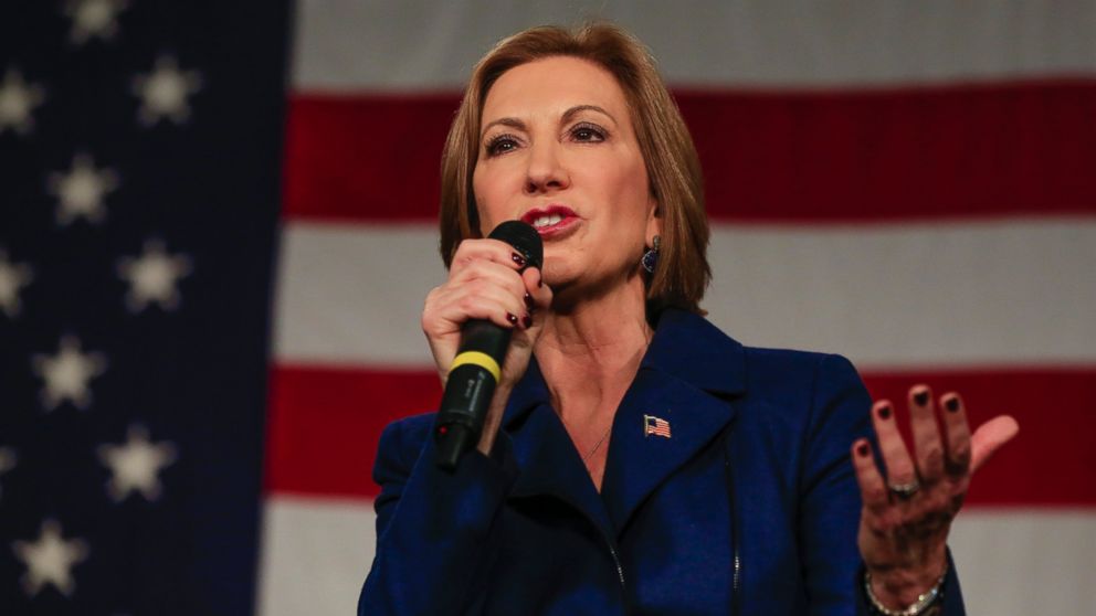 Republican presidential candidate Carly Fiorina speaks at the Iowa GOP's Growth and Opportunity Party at the Iowa state fair grounds in Des Moines, Iowa, Oct. 31, 2015.