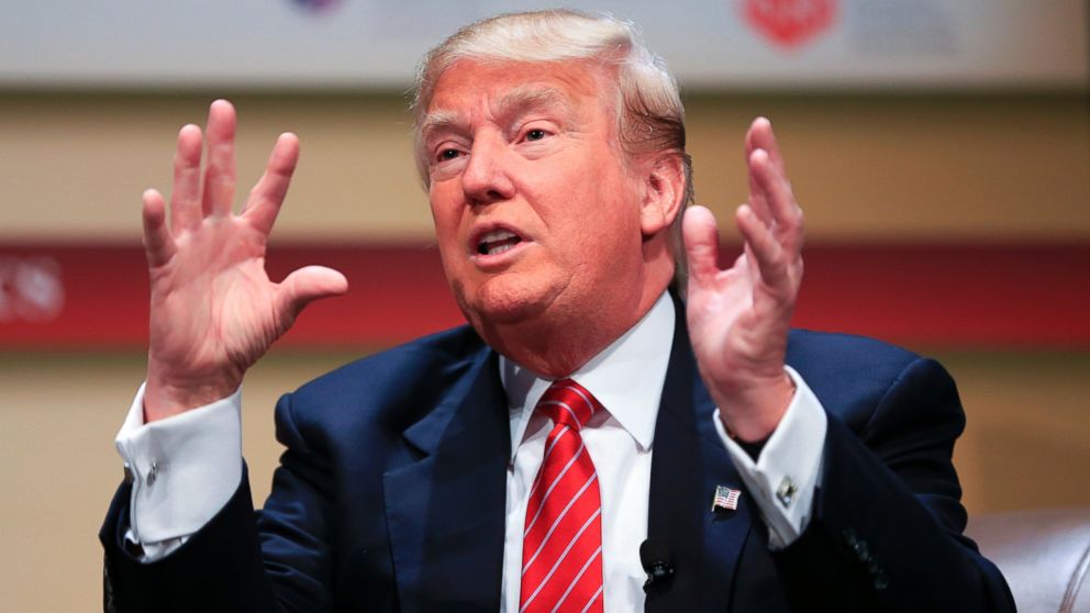 Republican presidential candidate, real estate mogul Donald Trump, speaks at the Family Leadership Summit in Ames, Iowa,  July 18, 2015. 
