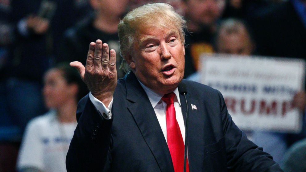 Republican presidential candidate Donald Trump speaks during a rally in Biloxi, Miss., Jan. 2, 2016.