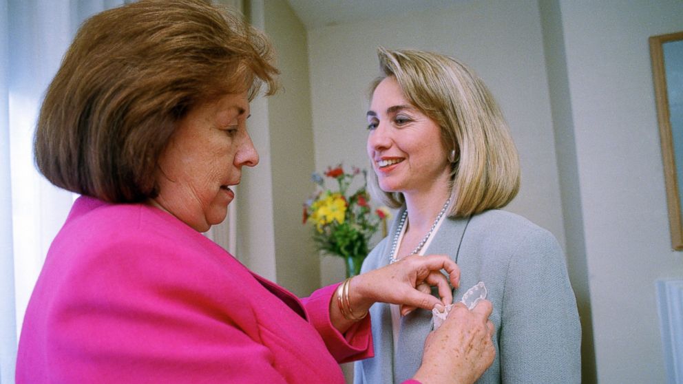 Hillary Clinton and her mom Dorothy Rodham are shown in their New York hotel room, July 14, 1992.