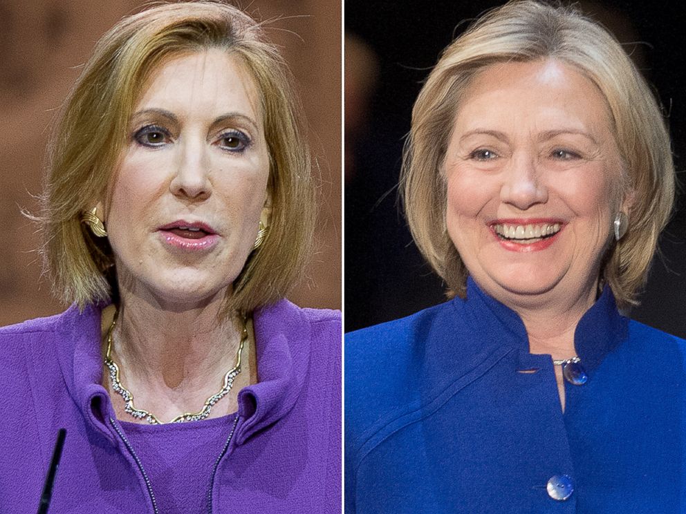 PHOTO: Cary Fiorina and Hillary Clinton