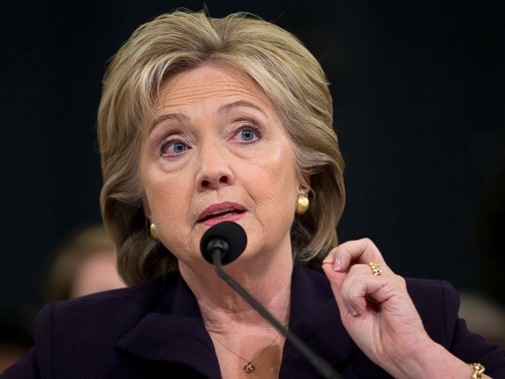 PHOTO: Democratic presidential candidate Hillary Clinton testifies on Capitol Hill in Washington, Oct. 22, 2015, before the House Benghazi Committee.