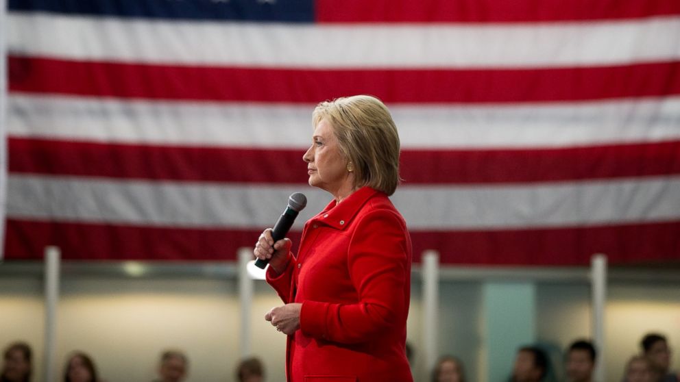 PHOTO: Democratic presidential candidate Hillary Clinton speaks at a rally at Iowa State University in Ames, Iowa, Jan. 30, 2016.