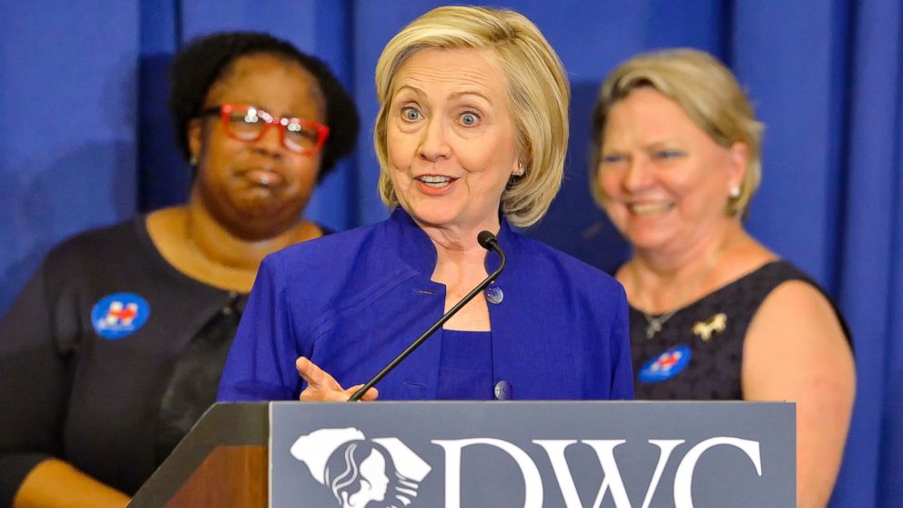 Democratic presidential candidate, former Secretary of State Hillary Rodham Clinton speaks to South Carolina House Democratic Women's Caucus and Women's Council, May 27, 2015, in Columbia, S.C.