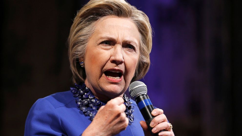 Democratic presidential candidate Hillary Clinton speaks during a campaign stop, April 25, 2016, in Wilmington, Del. 