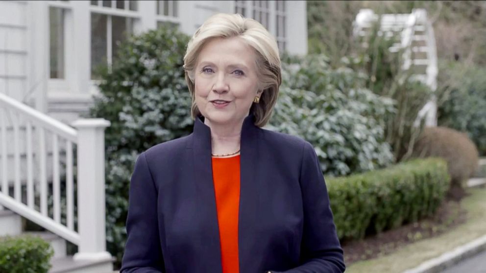 PHOTO: Video grab of Hillary Rodham Clinton announcing that she would seek the presidency for a second time  in Washington, April 12, 2015.