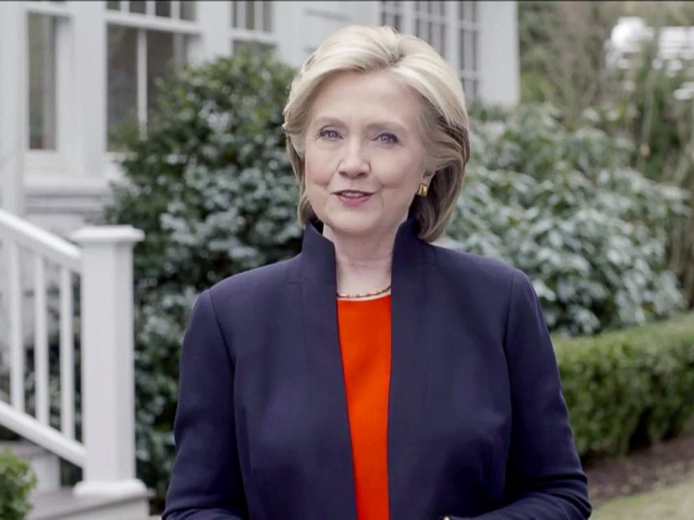 PHOTO: Video grab of Hillary Rodham Clinton announcing that she would seek the presidency for a second time in Washington, April 12, 2015.