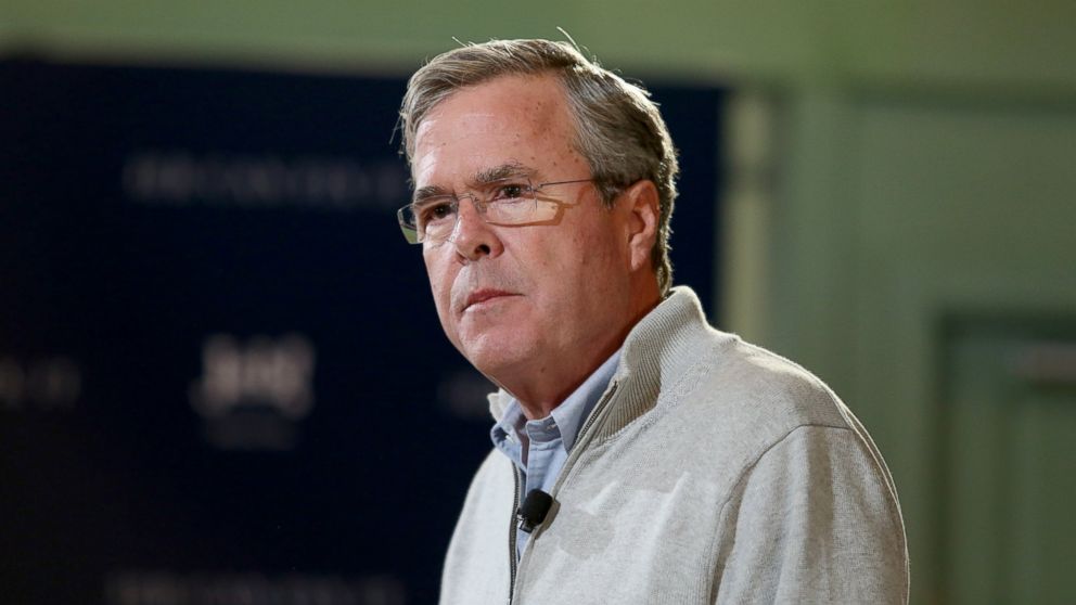 Jeb Bush listens to a question during a town hall event, Dec. 19, 2015, in Exeter, N.H.