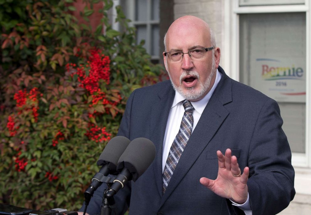 PHOTO: Sen. Bernie Sanders' campaign manager  Jeff Weaver, speaks during a news conference at the Bernie 2016 Campaign Office in Washington, Dec. 18, 2015. 