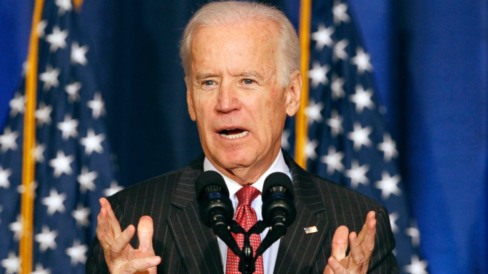 Vice President Joe Biden speaks about U.S. policy in Iraq, April 9, 2015, at the National Defense University in Washington.