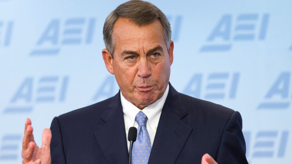 PHOTO: House Speaker John Boehner, R-Ohio, outlines his five-point long-term vision for resetting Americaâ??s economic foundation, during a speech in Washington, Sept. 18, 2014.