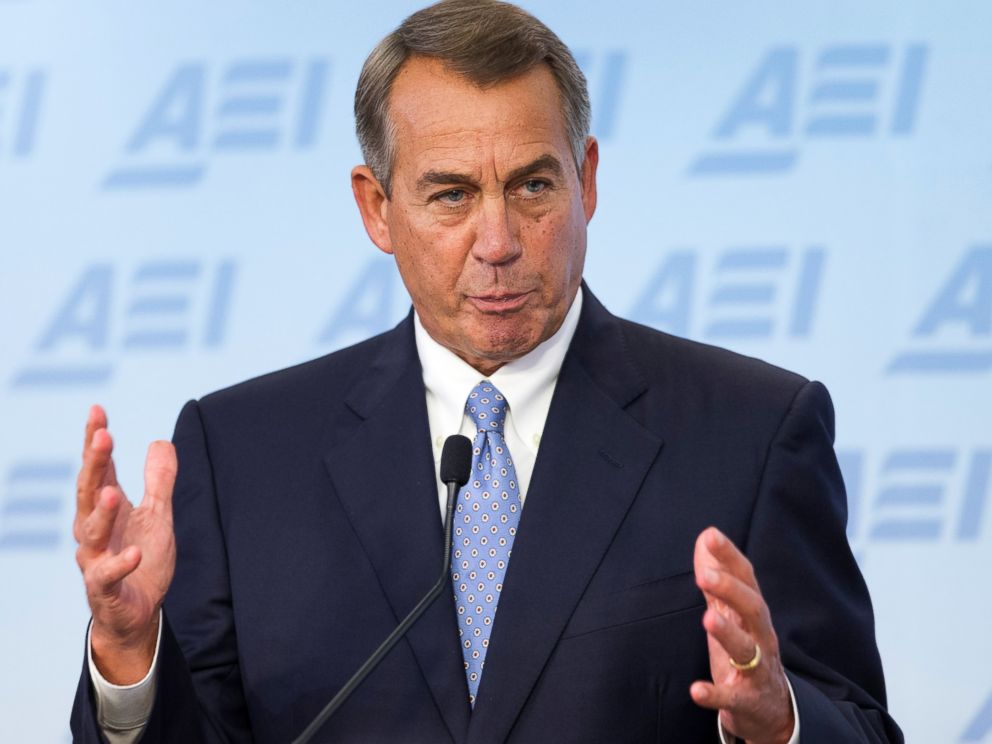 PHOTO: House Speaker John Boehner, R-Ohio, outlines his five-point long-term vision for resetting Americaâ??s economic foundation, during a speech in Washington, Sept. 18, 2014.