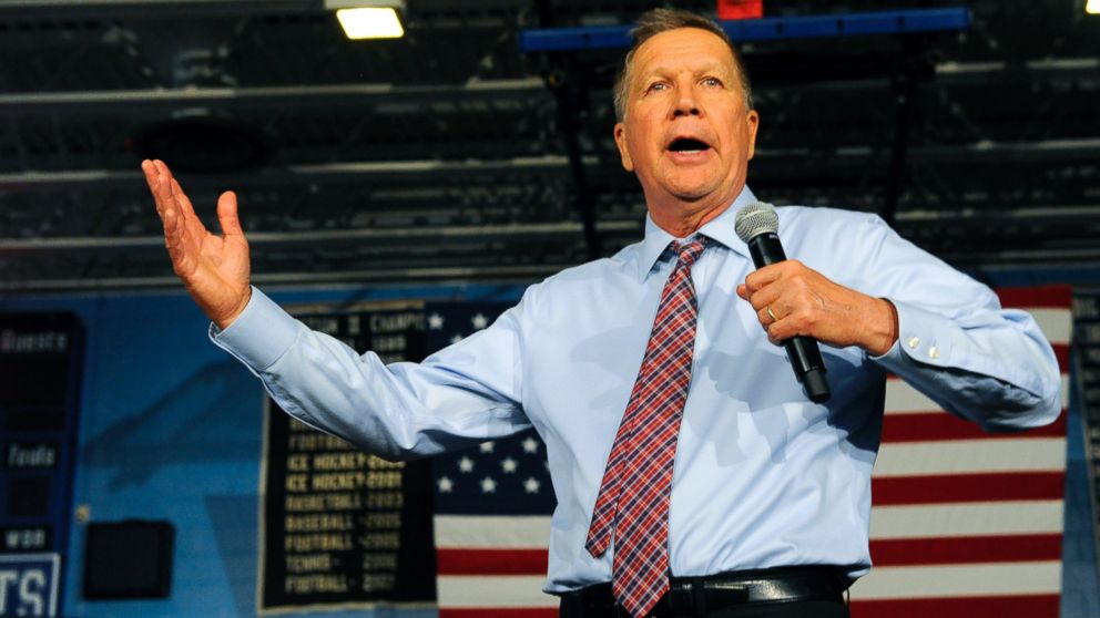 John Kasich speaks during a campaign event at the La Salle Institute, April 11, 2016, in Troy, New York.
