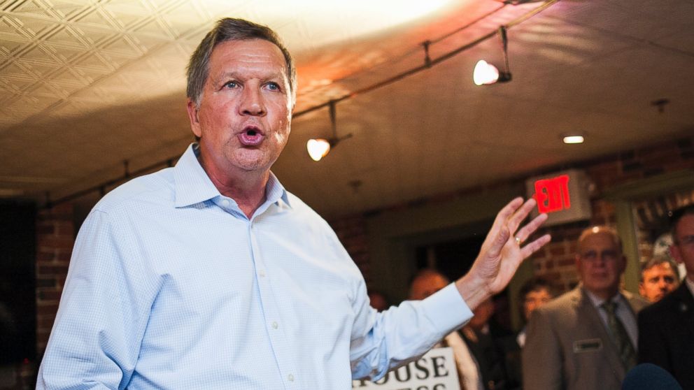Ohio Gov. John Kasich, R-Ohio, speaks during an event hosted by the New Hampshire Business Caucus and Greater Concord Chamber of Commerce at The Barley House in Concord, N.H., Wednesday, May 6, 2015.