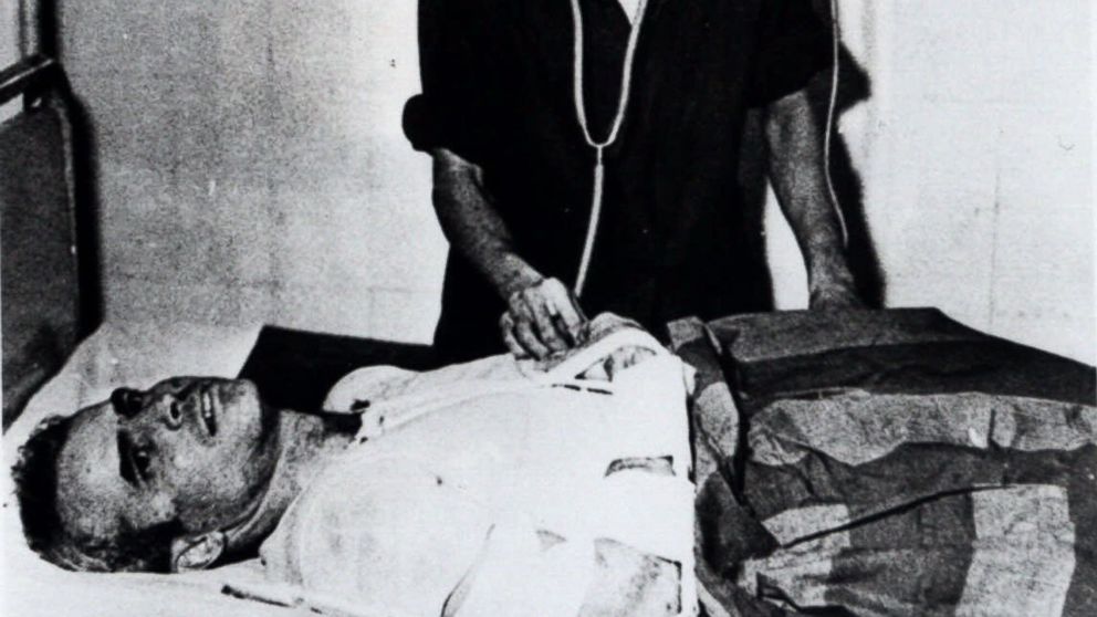 PHOTO: John McCain is administered to in a Hanoi, Vietnam hospital as a prisoner of war in the fall of 1967. 