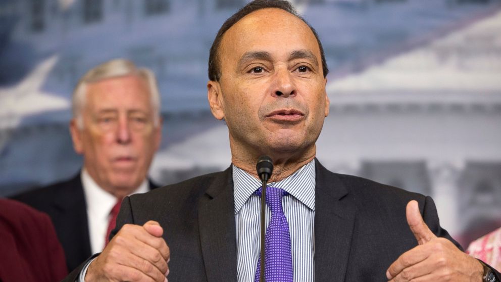 Rep. Luis Gutierrez speaks during a news conference regarding immigration raids of Central American families with children, on Capitol Hill in Washington, Jan. 12, 2016.