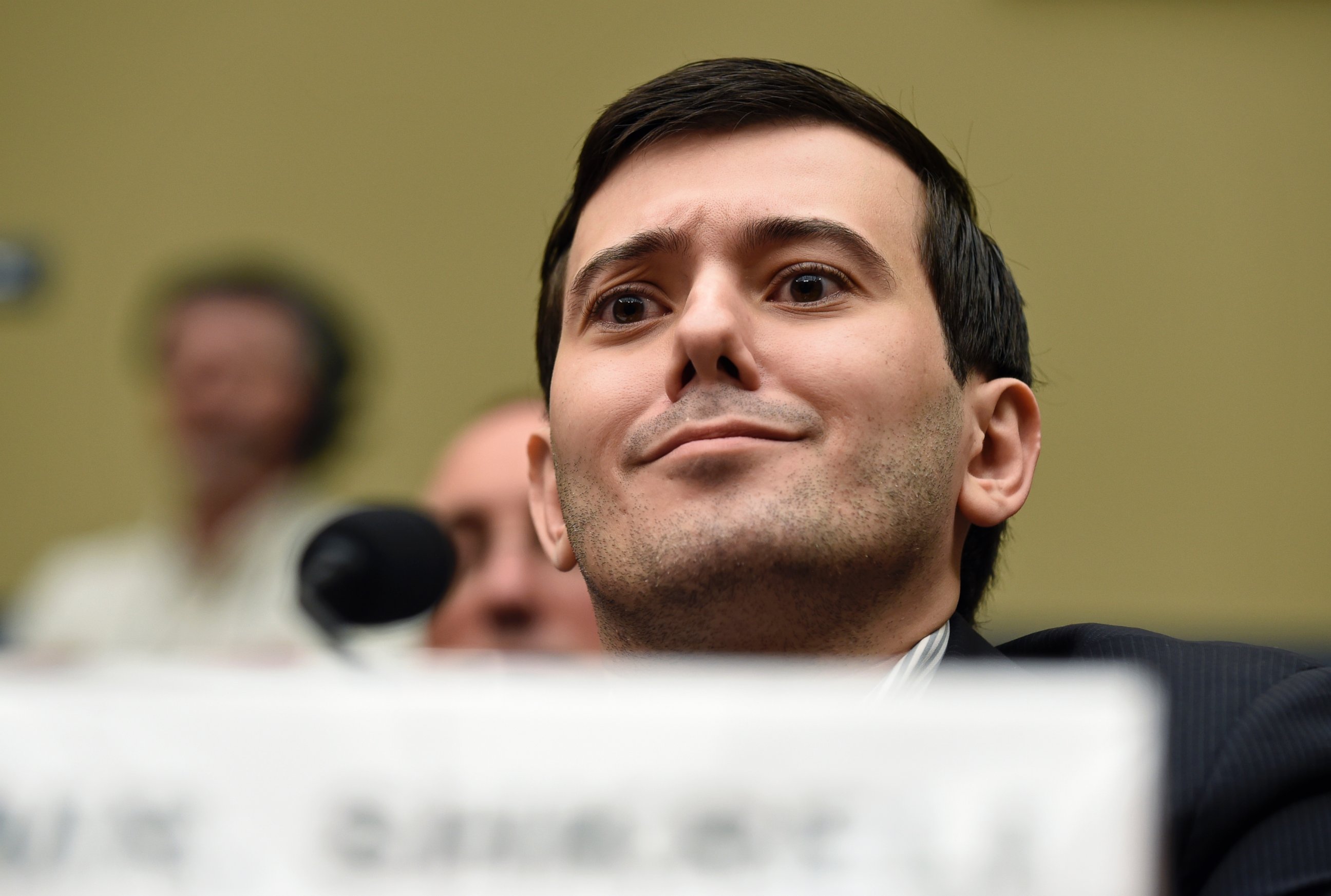 PHOTO: Pharmaceutical chief Martin Shkreli listens on Capitol Hill in Washington, Thursday, Feb. 4, 2016, during the House Committee on Oversight and Reform Committee hearing on his former company's decision to raise the price of a lifesaving medicine.