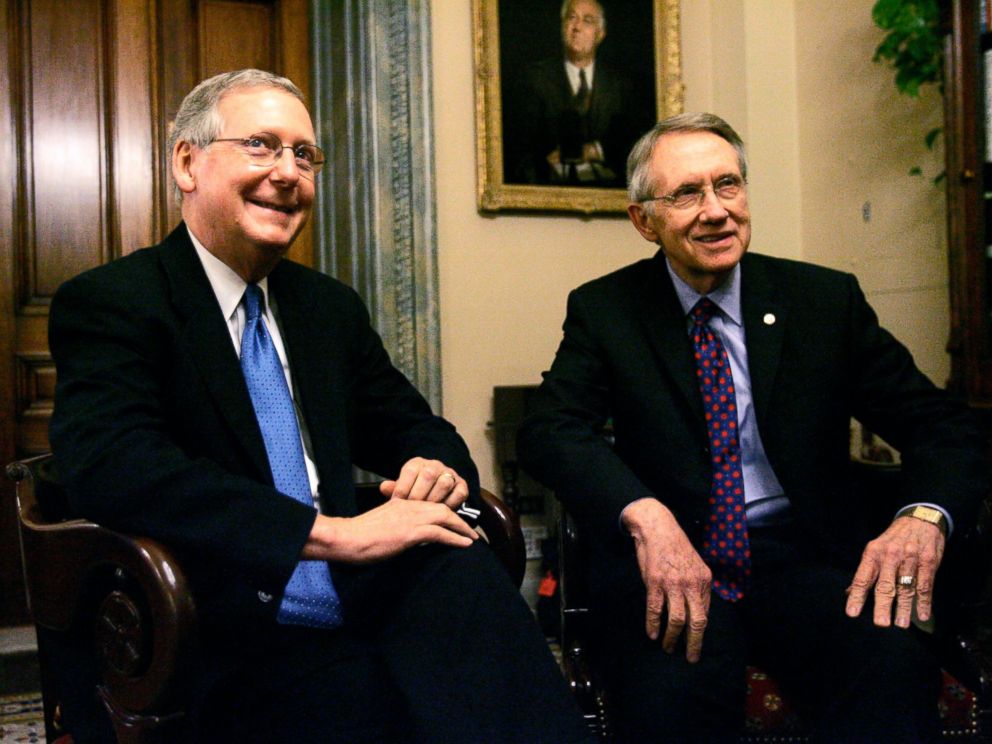 PHOTO: Senate majority leader Harry Reid and Senate minority leader Mitch McConnell