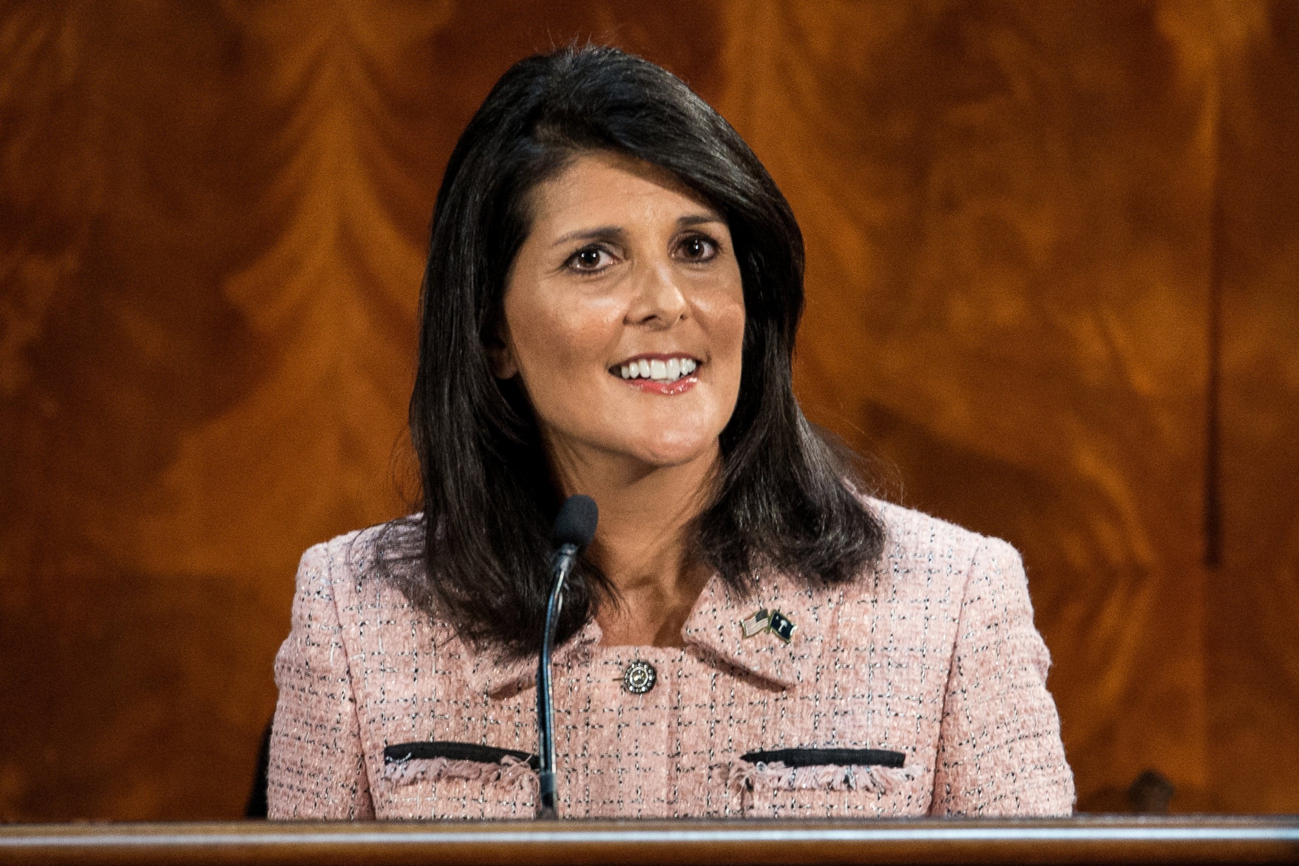 PHOTO:Nikki Haley delivers the State of the State in the House chambers at the South Carolina Statehouse,  Jan. 20, 2016, in Columbia, S.C. 