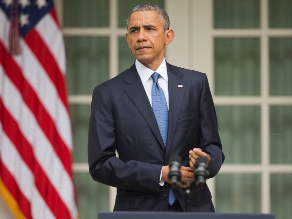 PHOTO: President Barack Obama walks toward the podium before speaking in the Rose Garden of the White House in Washington, June 26, 2015.