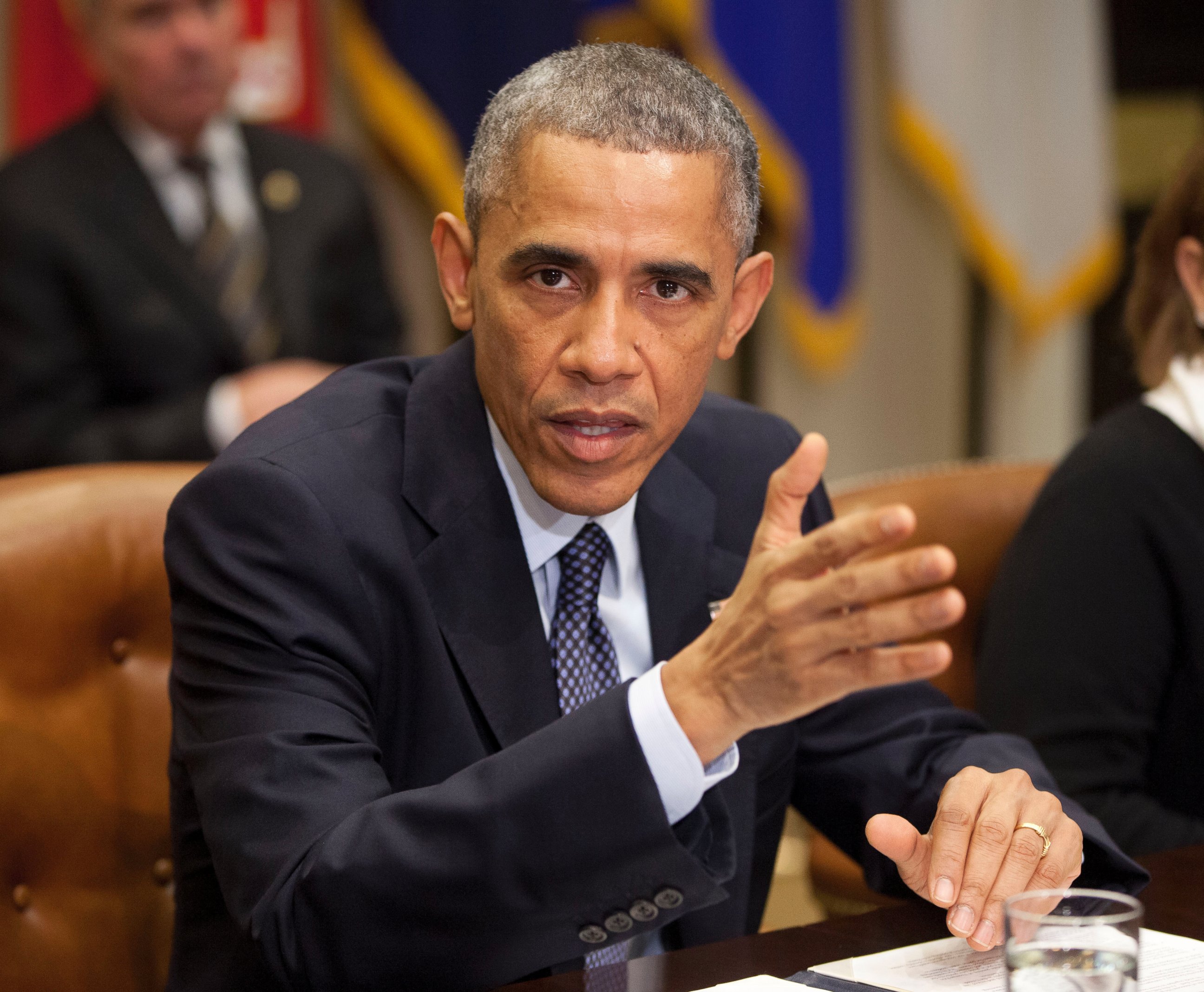 PHOTO: President Barack Obama speaks in the Roosevelt Room of the White House in Washington, Nov. 18, 2014.