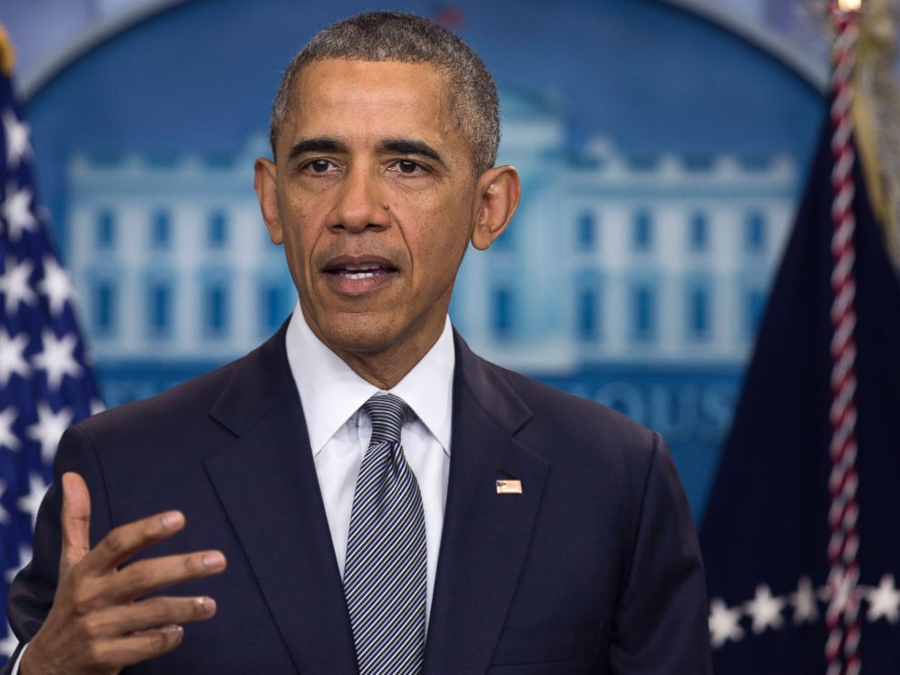 PHOTO: President Barack Obama speaks in the briefing room of the White House in Washington, in May 6, 2016.