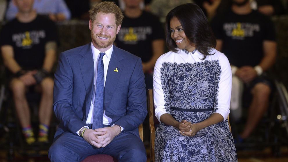 Obamas, Royals Team Up to Promote Invictus Games animated gif