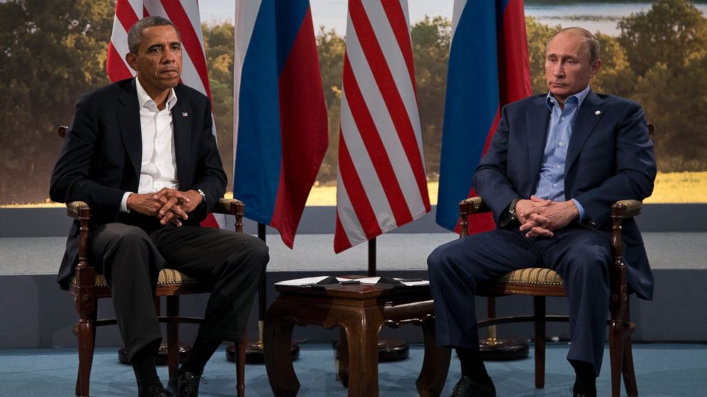 President Barack Obama meets with Russian President Vladimir Putin in Enniskillen, Northern Ireland, June 17, 2013. 