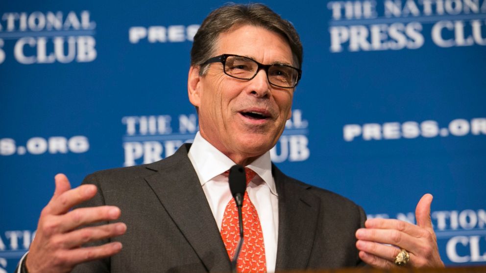 PHOTO: Republican presidential candidate, former Texas Gov. Rick Perry speaks at the National Press Club in Washington, July 2, 2015. 