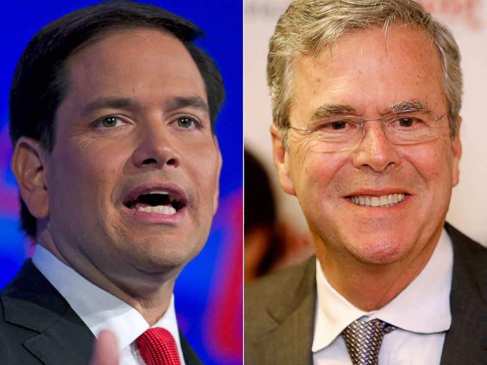 PHOTO: Marco Rubio, left, and Jeb Bush.