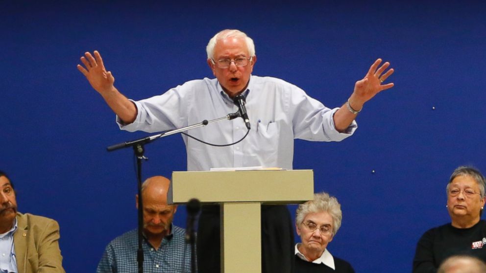 Sen. Bernie Sanders (I-Vt.) speaks to a crowd during a town hall meeting at Clarke University, in Dubuque, Iowa, Sept. 13, 2014. 