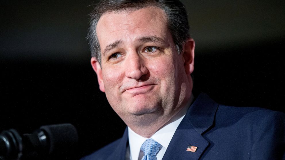 Republican presidential candidate, Sen. Ted Cruz, R-Texas, pauses while speaking at his South Carolina primary night rally at the South Carolina State Fairgrounds in Columbia, S.C., Feb. 20, 2016. 