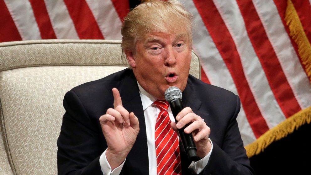 Donald Trump speaks at a rally at Lenoir-Rhyne University in Hickory, N.C., March, 14, 2016.