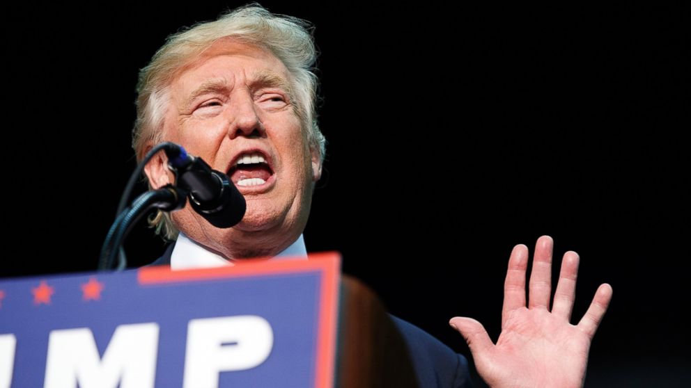 Donald Trump speaks during a rally, Sept. 9, 2016, in Pensacola, Florida. (AP Photo/Evan Vucci)