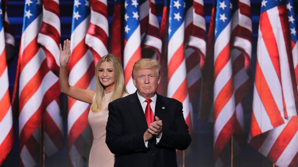 Ivanka Trump, daughter of Republican Presidential Nominee Donald J. Trump, waves as she walks off stage after introducing her father during the final day of the Republican National Convention in Cleveland, Ohio, July 21, 2016.