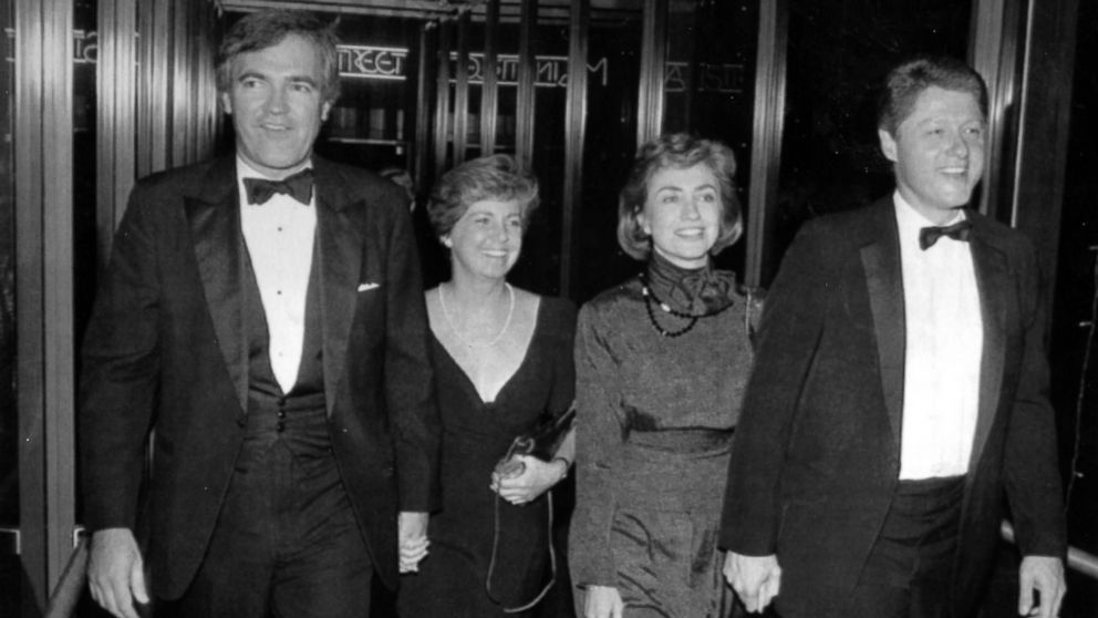 PHOTO: Vince Foster, left, is seen, Oct. 12, 1988,  with his wife and then Gov. Bill and Hillary Clinton.