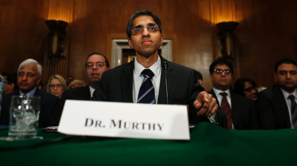 Dr. Vivek Hallegere Murthy, President Barack Obama's nominee to be the next U.S. Surgeon General, testifies at a Senate Health, Education, Labor and Pensions committee hearing on Capitol Hill in Washington, Feb. 4, 2014.