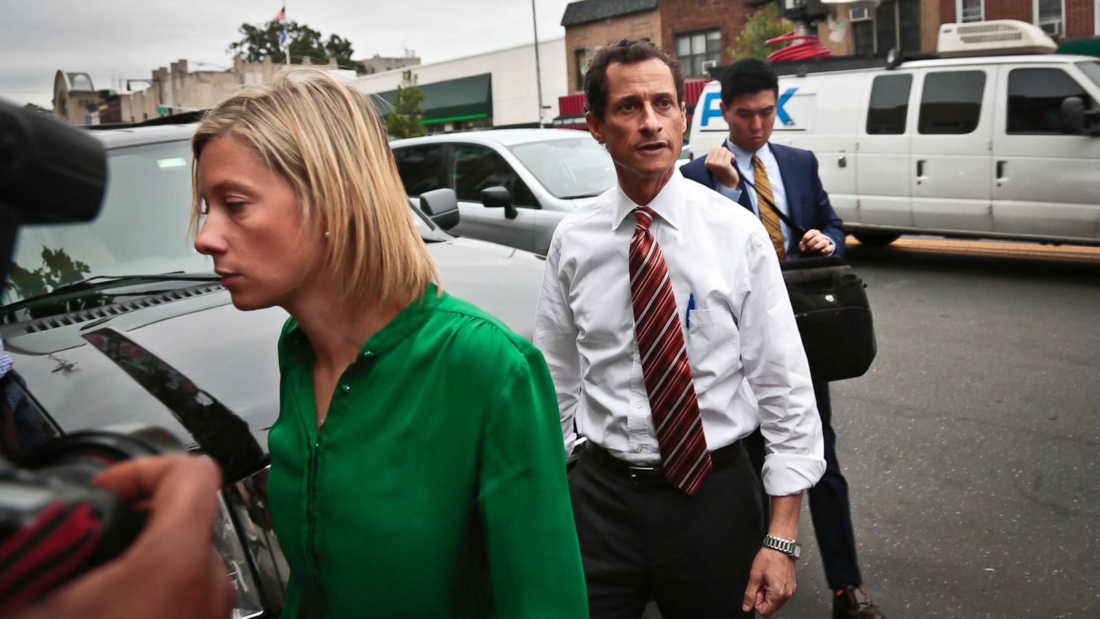 Anthony Weiner appears in good spirits after crushing primary defeat
