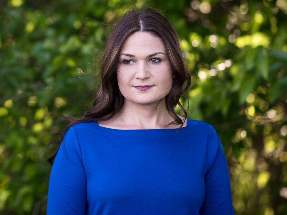 PHOTO: Democratic candidate Abby Finkenauer stands for a portrait in Dubuque, Iowa on June 4, 2018.