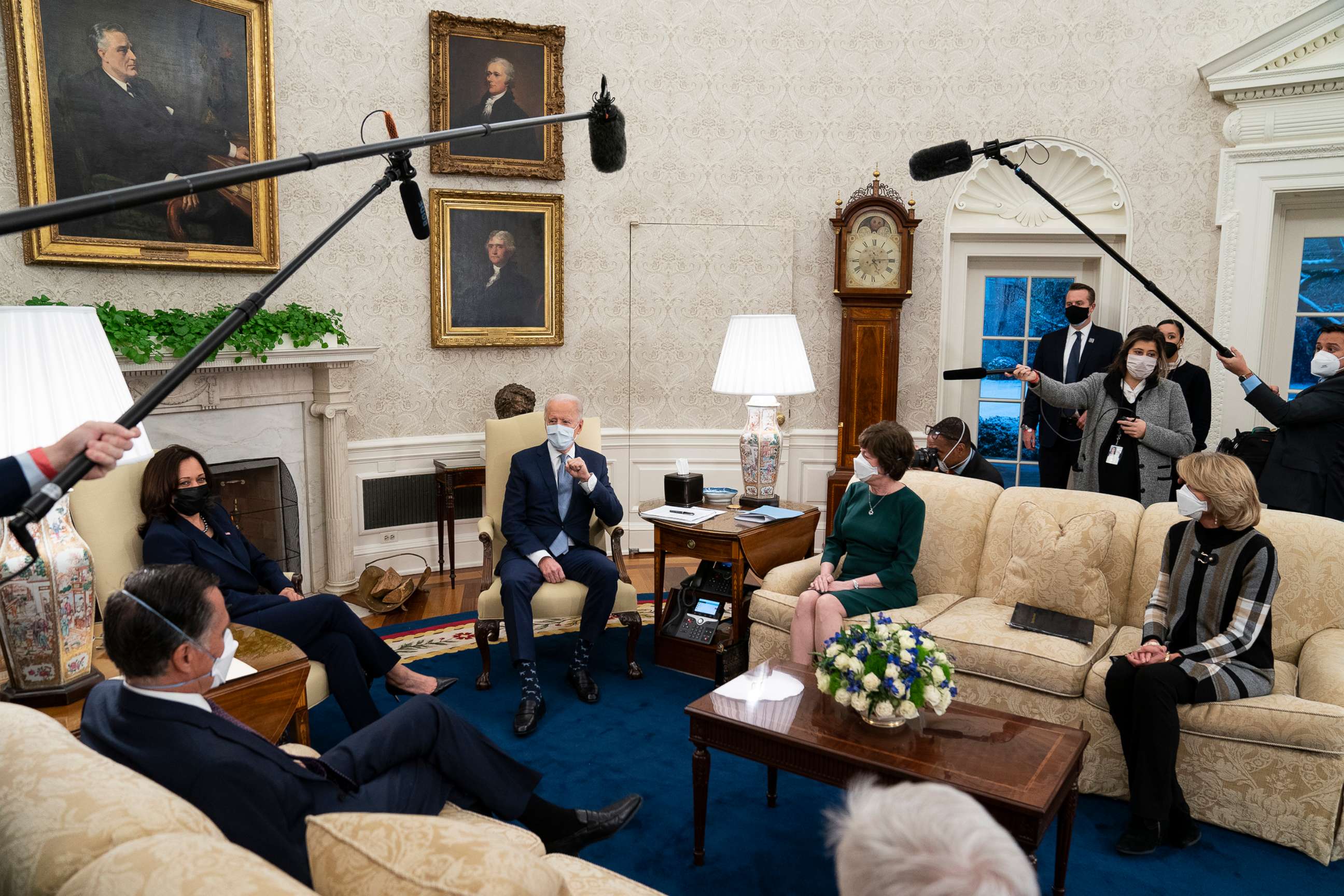 PHOTO: President Joe Biden meets Republican lawmakers to discuss a coronavirus relief package, in the Oval Office, Feb. 1, 2021.