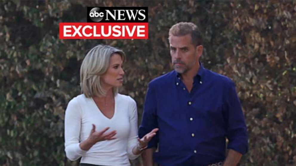 PHOTO: ABC???s Amy Robach talks with Hunter Biden. 