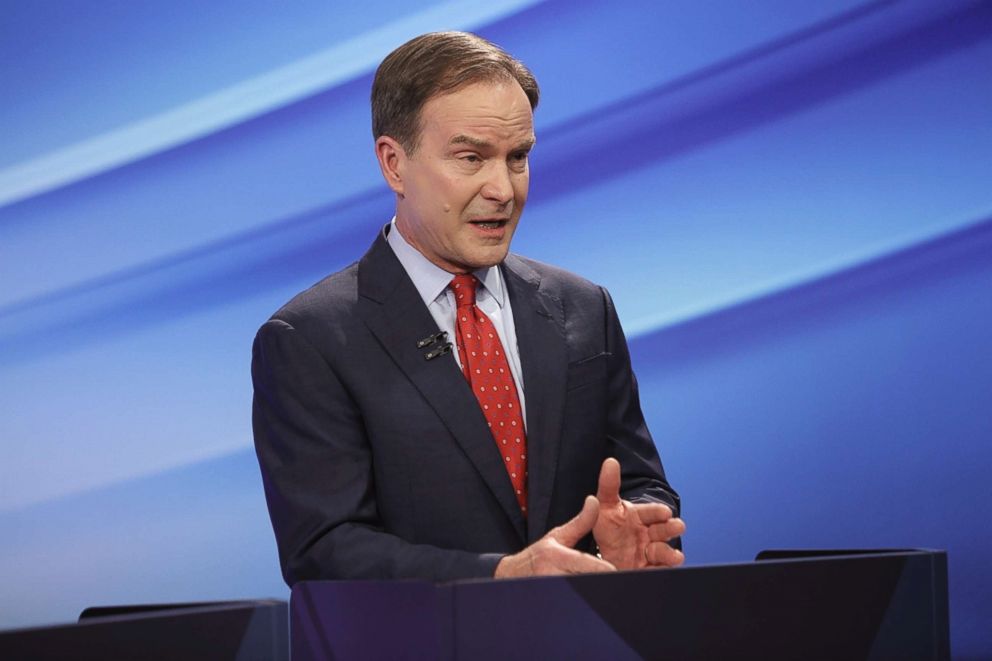 PHOTO: Attorney General Bill Schuette is seen during the GOP's first debate, May 9, 2018 in Grand Raids, Mich.